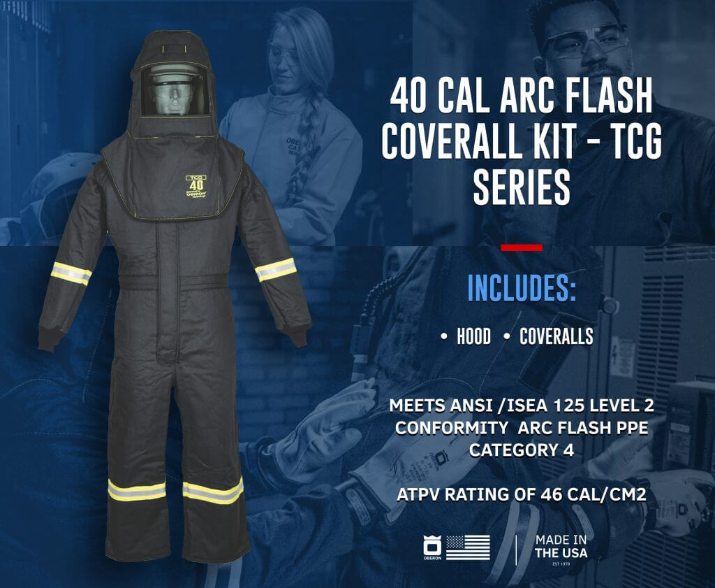 40 Cal TCG™ Arc Flash Kit with Escape Strap (Hood, Coat, and Bib Suit Set)